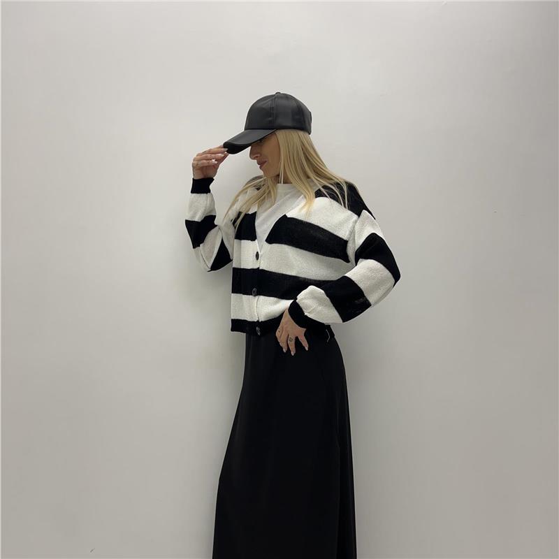 cardigan black and white